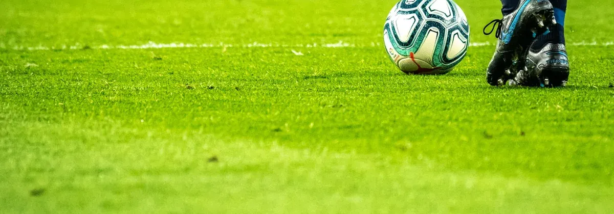 Sports betting banner — football and stadium atmosphere